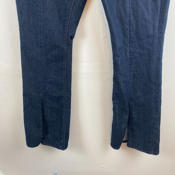 Pilcro and the Letterpress Jeans Dark Blue Denim Pants Wide Leg High Rise Sz 32 - Picture 3 of 12